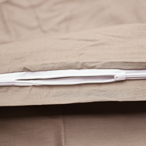 SUSSEXHOME Dream Cream Duvet Cover Set Mink, 1 Duvet Cover, 1 Fitted Sheet and 2 Pillowcases, Queen Size Duvet Cover Set , Iron Safe, Hypoallergenic,