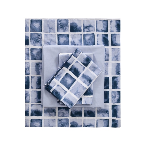 SUSSEXHOME Blue Creation Duvet Cover Set, King Size Duvet Cover, 1 Duvet Cover, 1 Fitted Sheet and 2 Pillowcases, Iron Safe, Hypoallergenic,