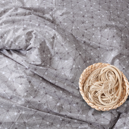 SUSSEXHOME Gray Connections Duvet Cover Set, Full Size, 1 Duvet Cover, 1 Fitted Sheet and 2 Pillowcases, Iron Safe, Hypoallergenic, Breathable