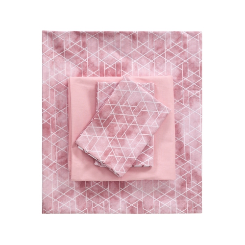 SUSSEXHOME Peach Girl Duvet Cover Set Pink, Full Size Duvet Cover, 1 Duvet Cover, 1 Fitted Sheet and 2 Pillowcases, Iron Safe, Hypoallergenic,