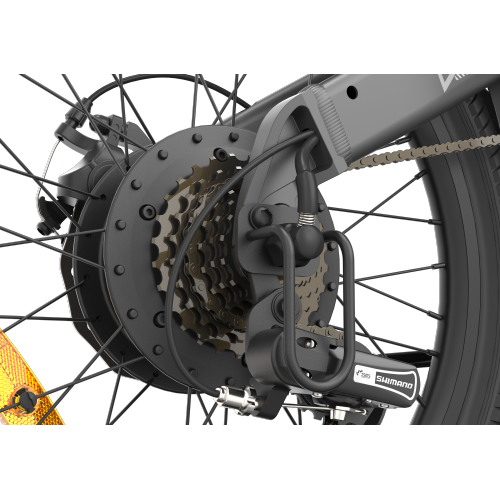 Vélo électrique pliable HIMO Z20 - Blanc, portée jusqu'à 80 KM, système de transmission Shimano à 6 vitesses, batterie amovible 36&nbsp;V/10,5Ah,