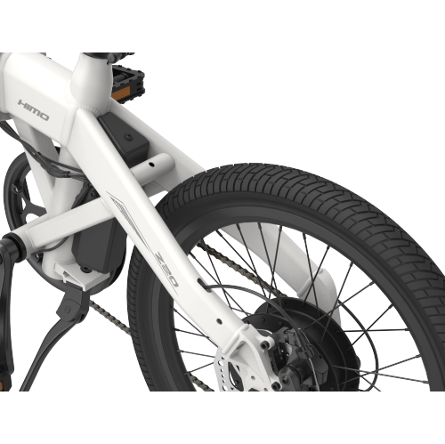 Vélo électrique pliable HIMO Z20 - Blanc, portée jusqu'à 80 KM, système de transmission Shimano à 6 vitesses, batterie amovible 36&nbsp;V/10,5Ah,
