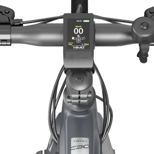 HIMO C30S 27.5" Electric Bike - Silver Range up to 120 KM, Removable 36V/10Ah Battery, Shimano 18-Speed Transmission System, 5 electric-assist modes