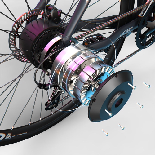 Vélo électrique HIMO de C30R 27,5 po - Gris autonomie jusqu'à 120 KM, batterie amovible 36&nbsp;V/10Ah, système de transmission Shimano à 9 vitesses,