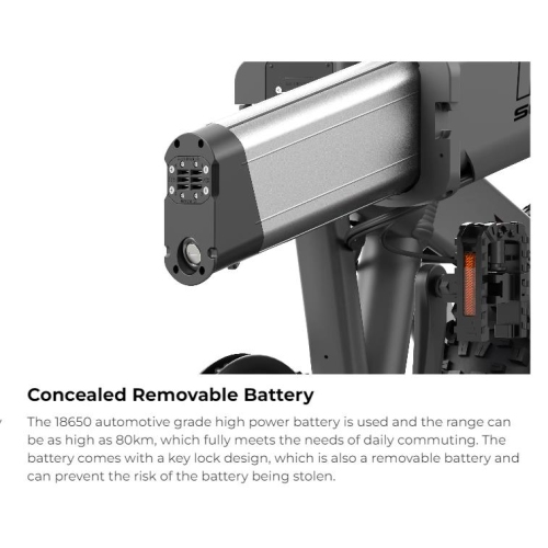 HIMO ZB20 Folding E-bike - Grey Color, Range up to 80 KM, 6-Speed Shimano Transmission, 4" Fat Tire, 3 level pedal assist, 48V/10Ah Battery, HD LCD