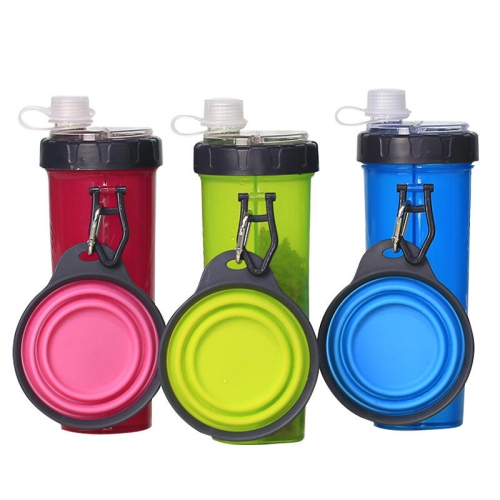 Dog Water Bottle Dog Bowls for Traveling Pet Food Container 2-in-1 with Collapsible Dog Bowls, Outdoor Dog Water Bowls for Walking Hiking Travelling