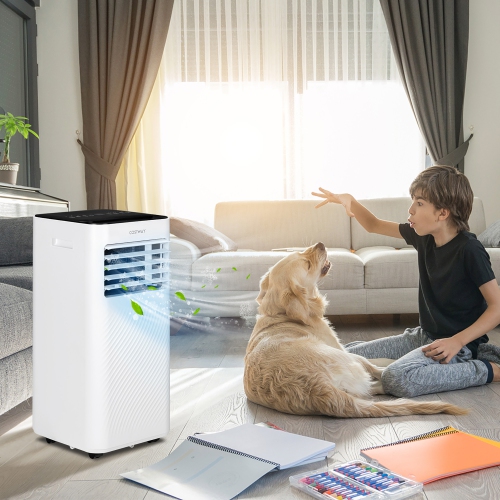 Costway 8000 BTU Portable Air Conditioner 4-in-1 AC Unit with Cool Fan Dehum Sleep Mode
