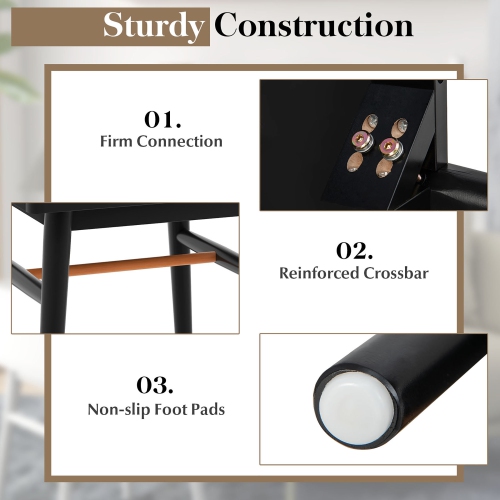 Costway Nightstand Modern Bedside End Table with Storage Drawer & Solid Wood Legs