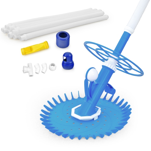 Image 1 of 9.. Costway Upgraded Automatic Pool Cleaner Swimming Pool Vacuum Sweeper with10 Extension Hose