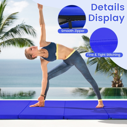Costway 4'x8'x2" Gymnastics Mat Thick Folding Panel Aerobics Exercise Gym Fitness