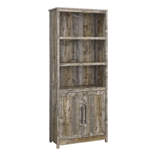 SAUDER  Granite Trace Engineered Wood Library With Doors In Rustic Cedar/brown