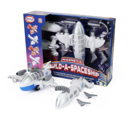 POPULAR PLAYTHINGS  - Magnetic Build-A-Spaceship (Bilingual) Assorted