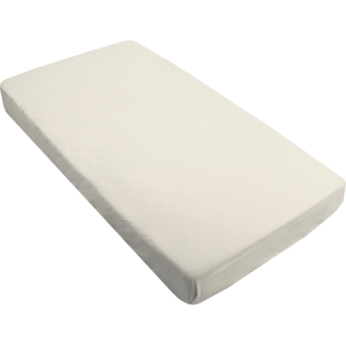 KUSHIES  Cotton Percale Fitted Crib Sheet - Natural