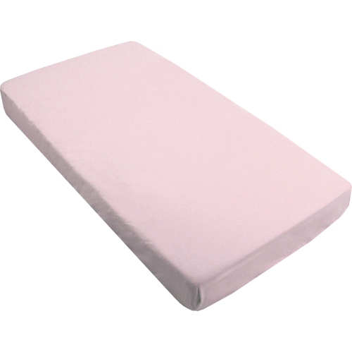 KUSHIES  Cotton Percale Fitted Crib Sheet - In Pink