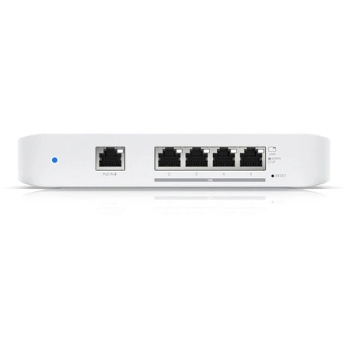 Ubiquiti UniFi Switch Flex XG Layer 2 Switch with 4 x 10GbE RJ45 ports and 1 x GbE, PoE+ RJ45 Input - White