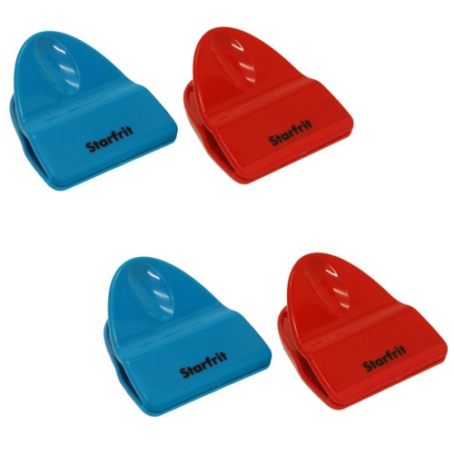 STARFRIT  Stafrit - Set Of 4 Bag Clips, Blue And In Red