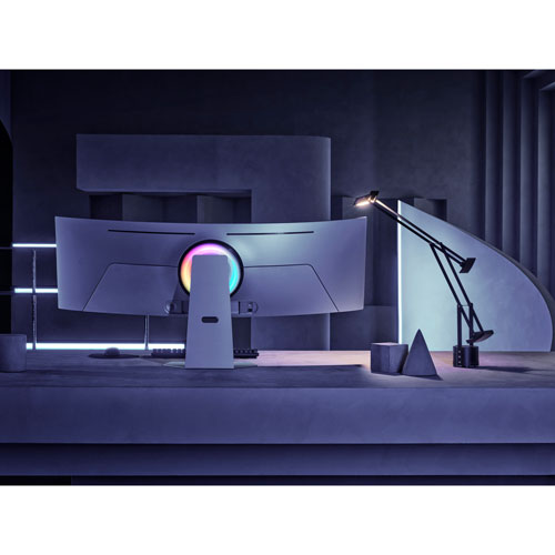 Samsung Odyssey OLED G9 49" QHD 240Hz 0.03ms GTG Curved OLED G-Sync FreeSync Smart Monitor – Silver