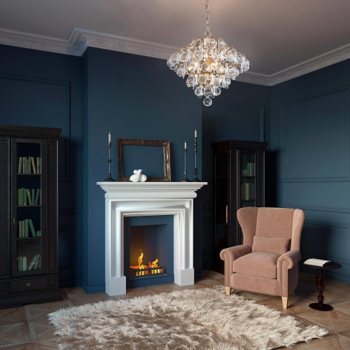 Drops Crystal Chandelier, 3-Light Modern Farmhouse Gold Kitchen Pendant Light for Dining Living Room