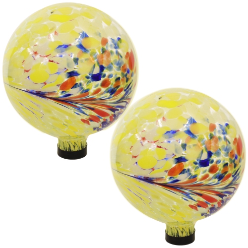 SUNNYDAZE DECOR  Sunnydaze Bright Summer Burst Glass Gazing Globe - 10 In - 2Pk I love my new gazing ball