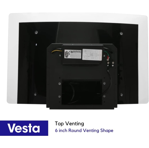 Hotte murale en acier inoxydable de 30 po de 800 pi3/min Amsterdam de VESTA avec commande tactile/gestuelle à 6 vitesses, évent rond de 6 po, filtres