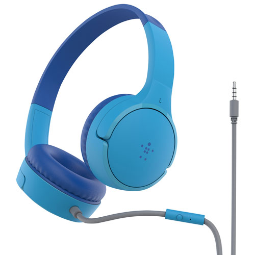 Casque d'écoute avec fil pour enfants SoundForm Mini de Belkin - Bleu