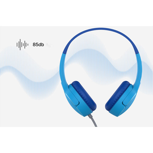 Casque d'écoute avec fil pour enfants SoundForm Mini de Belkin - Bleu