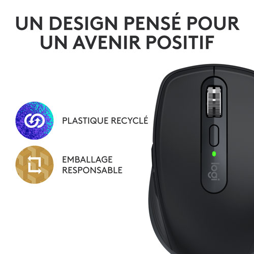 Souris sans fil compacte Darkfield MX Anywhere 3S de Logitech avec boutons programmables