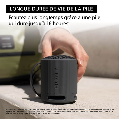 Sony SRS-XB100 Waterproof Bluetooth Wireless Speaker - Black