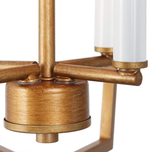 Lustre moderne à cage rétro, luminaire suspendu géométrique doré antique à 3 lampes pour salle à manger