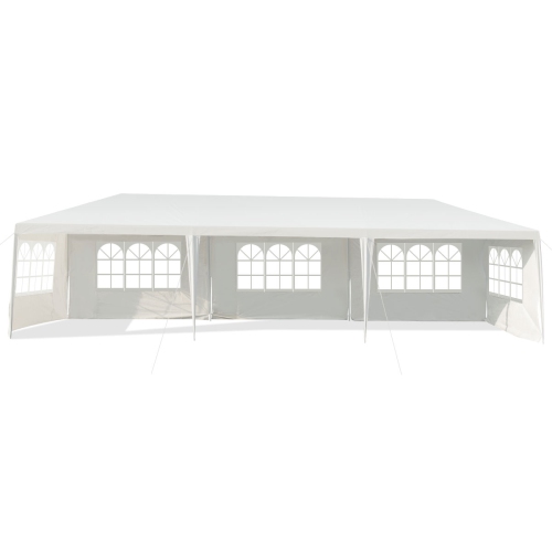 TOPBUY  10' X 30' Outdoor Wedding Party Event Tent With 5 Removable Side Walls In White