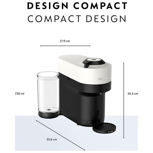 Nespresso Vertuo Pop+ Coffee & Espresso Machine by Breville - Coconut White