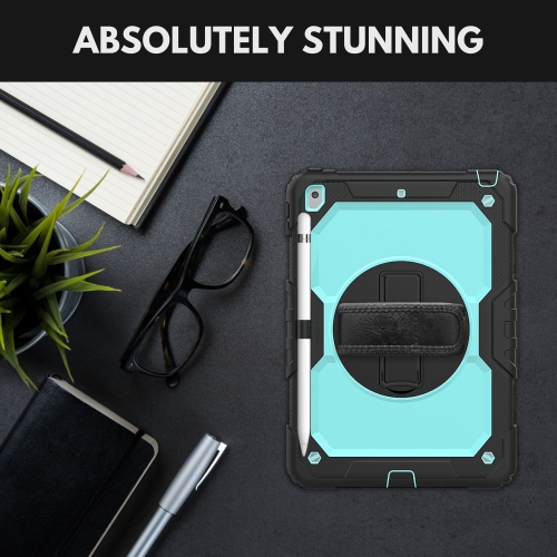 Navor 10.2" Full Body Shockproof Rugged Protective iPad Cover with Pen Holder - for iPad 9th/8th/7th Gen Heavy Duty Cases with Screen Protector