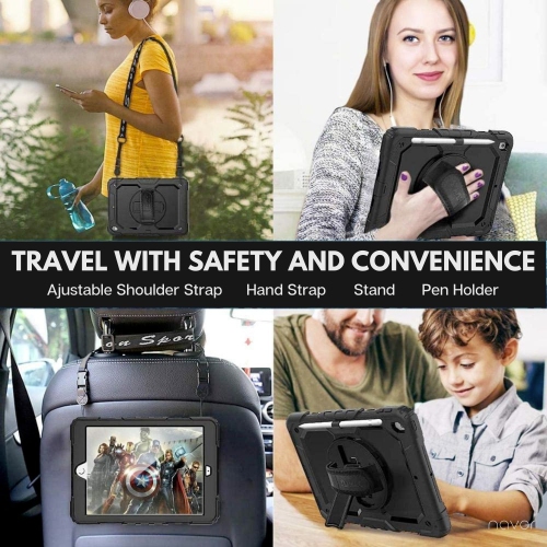 Navor 10.2" Shockproof Rugged Protective iPad Cover with Pen Holder - Compatible with iPad 9th/8th/7th Generation Heavy Duty Cases with Screen