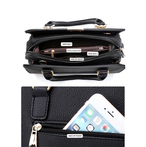 navor Women Shoulder Handbag, PU Leather Messenger Bag, Satchel Shoulder Bag, Casual Crossbody Purse Tote