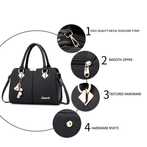 navor Women Shoulder Handbag, PU Leather Messenger Bag, Satchel Shoulder Bag, Casual Crossbody Purse Tote