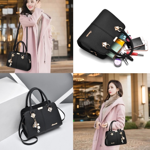 navor Women Shoulder Handbag, PU Leather Messenger Bag, Satchel Shoulder Bag, Casual Crossbody Purse Tote