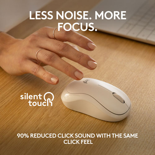 Souris optique Bluetooth de 1000 ppp M240 Silent de Logitech - Blanc cassé