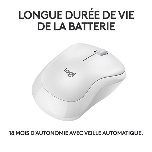Souris optique Bluetooth de 1000 ppp M240 Silent de Logitech - Blanc cassé