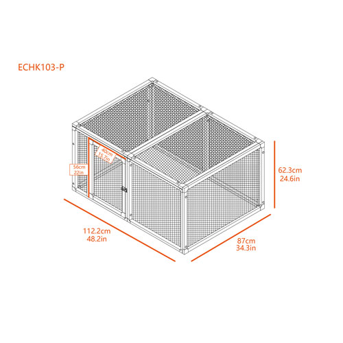 New Age Pet Fontana Chicken Pen - Maple