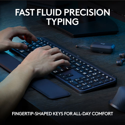 Clavier sans fil rétroéclairé à touches programmables MX Keys S de Logitech - Noir