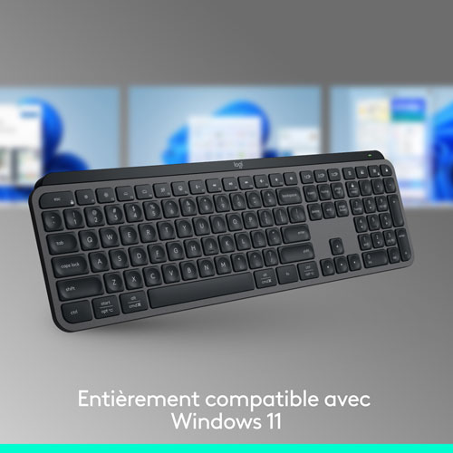 Clavier sans fil rétroéclairé à touches programmables MX Keys S de Logitech - Noir