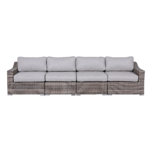 LIVING SOURCE  International Wicker / Rattan 4 - Person Seating Group In In Gray