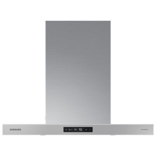 Samsung Bespoke 30" Wall Mount Range Hood (NK30CB700WCGAA) - Grey Glass