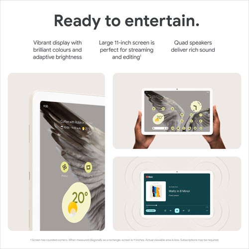 Tablette 11 po 256 Go Pixel de Google avec station de chargement/haut-parleur - Vert lichen