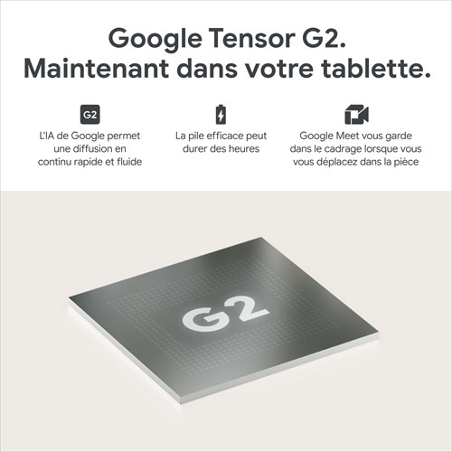 Tablette 11 po 256 Go Pixel de Google avec station de chargement/haut-parleur - Vert lichen