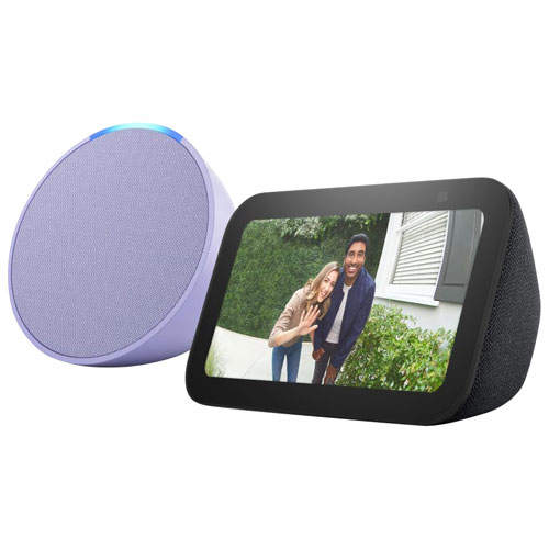Haut-parleur intelligent Echo Pop d'Amazon avec Alexa - Lavande