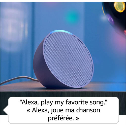 Haut-parleur intelligent Echo Pop d'Amazon avec Alexa - Lavande