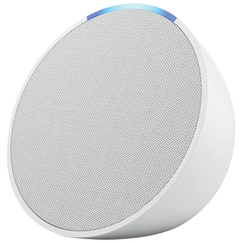 Haut-parleur intelligent Echo Pop d'Amazon avec Alexa - Blanc glacier