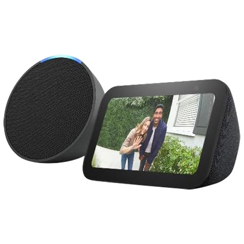 Haut-parleur intelligent Echo Pop d'Amazon avec Alexa - Anthracite
