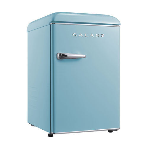 Galanz Retro 19" 2.5 Cu. Ft. Freestanding All-Fridge Refrigerator - Bebop Blue